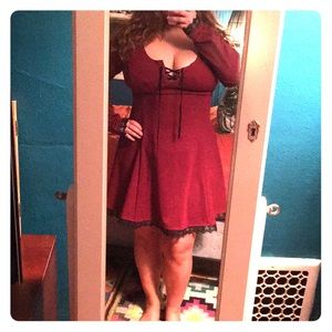 Corset Burgundy dress